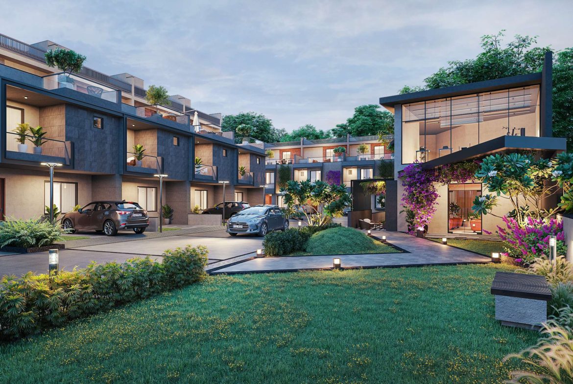 Aradhyam Prime premium 4 and 5 BHK triplex villas in Jatkhedi Hoshangabad Road Bhopal