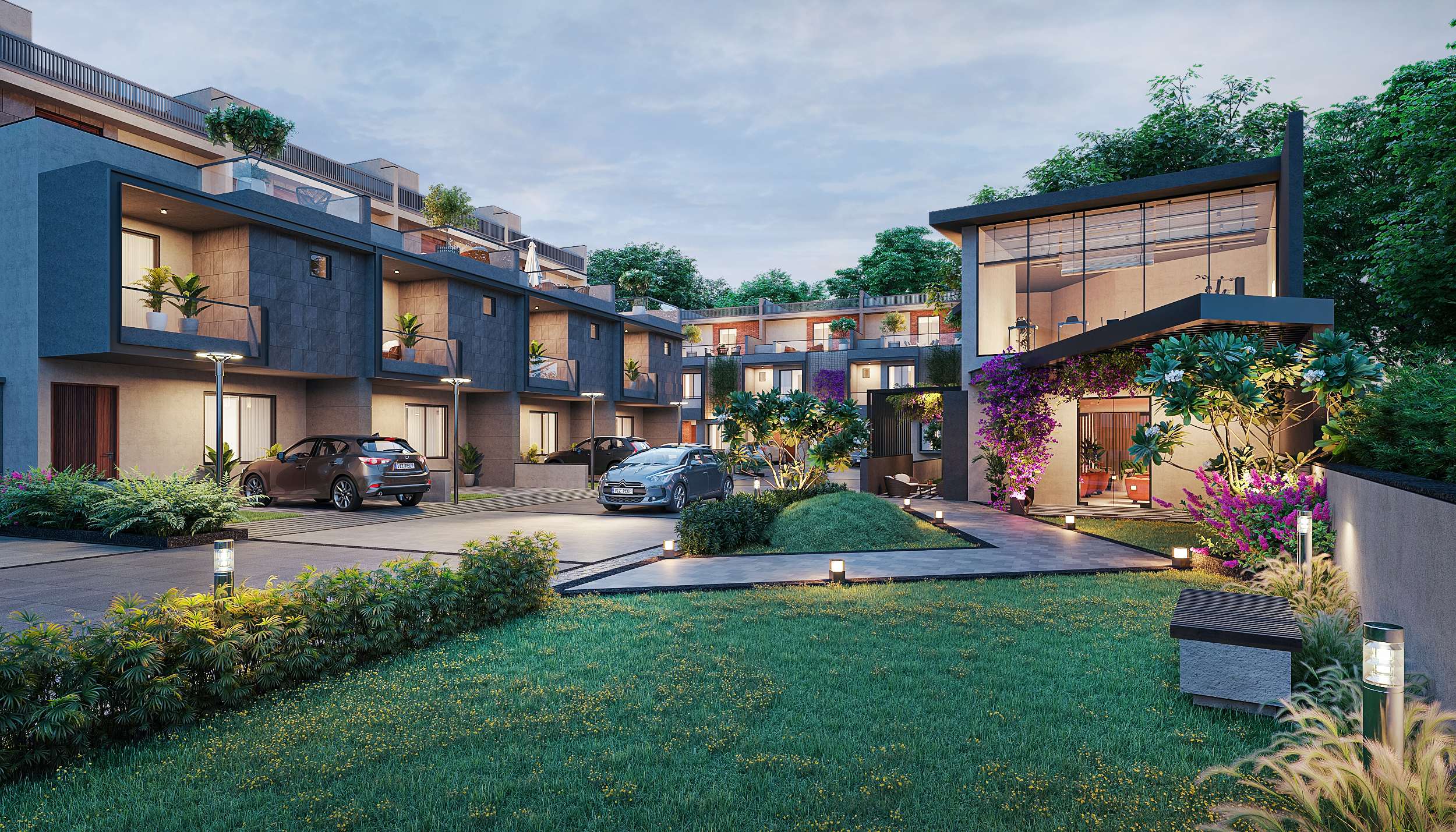 Aradhyam Prime premium 4 and 5 BHK triplex villas in Jatkhedi Hoshangabad Road Bhopal